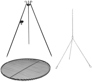 Cook King Schwenkgrill, Höhe 180 cm, Höhenverstellbar, Ø 70 cm, Stahl