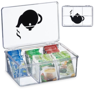 Transparente Teebox mit 6 Fächern 10039736
