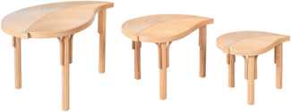 Couchtisch 3er Set PARALIA Rattan Naturfarben