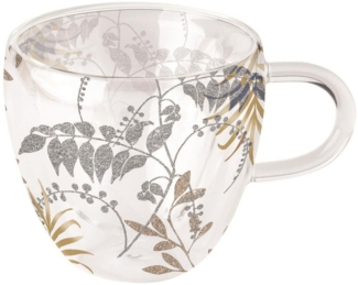 Ambiente® Papierserviette Doppelwandiger Glasbecher – Format: 9,5 cm x Ø 10 cm – 1 Tasse pro