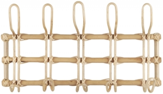 5er Hakenleiste Wandhaken Kleiderhaken Garderobenhaken Rattan Ib Laursen 3765-00