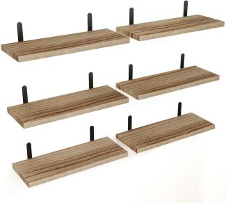 YVMOOEC Einlegeboden Schwebende Regale rustikale Holz-Wandregale 6er-Set (Landhausstil für Schlafzimmer, Wohnzimmer, Küche, Bad), 4,7 Zoll breite Wand-Dekorationsregale