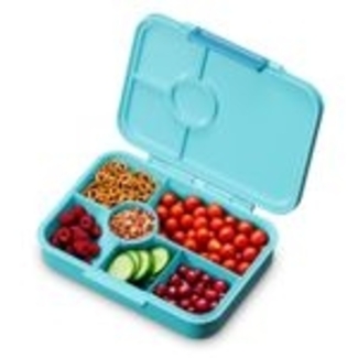 schmatzfatz Frischhaltedose Lite Lunchbox 6 Fächer 20,8 x 4,5 x 15 cm, Tritan, Silikon, (Packung), Auslaufsicher BPA-frei- Kinderfreundliche mit fächern Kinder Schule