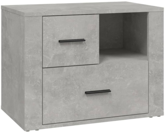 Nachttisch Nachtschrank Betongrau 60x36x45 cm Holzwerkstoff