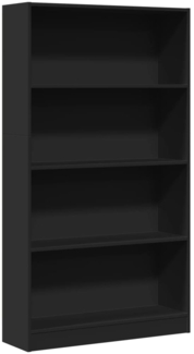 vidaXL Bücherregal Schwarz 80x24x143 cm Holzwerkstoff 857845