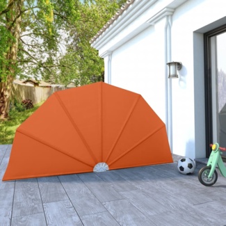 vidaXL Faltbarer Terrassen-Seitenfächer Terracotta-Rot 160 cm 44579