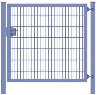 Elektrisches Gartentor Premium Plus 8/6/8 für Stabmattenzaun Anthrazit Breite 125cm x Höhe 140cm