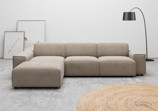 andas Ecksofa Glimminge auch in Breitcord, Feincord, Bouclé + Easy care-Bezug, L-Form, Breite 294, Zierkissen