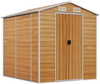 vidaXL Gartenhaus Hellbraun 191 x 215 x 198 cm Verzinkter Stahl 3188276
