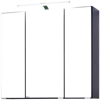 Spiegelschrank 70cm graphitgrau PADUA-03 LED-Aufbauleuchte, B x H x T: 70 x 66 x 20cm