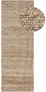 benuta Wollteppich Finn, rechteckig, Höhe: 11 mm, Kunstfaser, Berber, Ethno-Style, Wohnzimmer