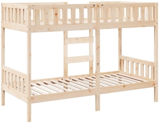vidaXL Etagenbett 90x200 cm Massivholz Kiefer 3308601