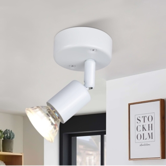 ZMH Verstellbarer LED Deckenstrahler GU10 1 Flammig Deckenspots Verstellbar Industrial Wohnzimmer