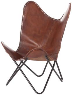 Dekoria Ledersessel Imeon 72x76x96cm brown