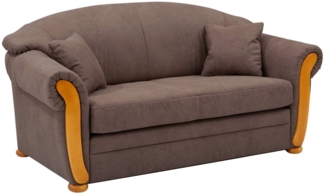 Home affaire Schlafsofa Milano, Hoher Sitzkomfort mit Schlaffunktion und Bettkasten, incl. Zierkissen