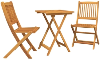 vidaXL Garten Bistro Set 3 pcs Braun Akazie Massivholz 42000950