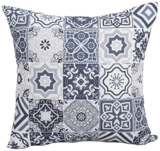 MANDALIKA Garden Kissenbezug Kissenhülle Mediteran grau