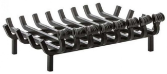 Heibi Metall Kaminholzregal Heibi handgeschmiedeter Feuerrost aus Schmiedeeisen schwarz 54x42x18