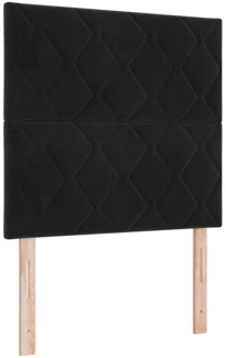 vidaXL Boxspringbett mit Matratze Schwarz 120 x 190 cm Samt 3339886