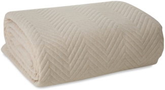 Tagesdecke Decke Lein-Optik 3 cremig 170x210 cm