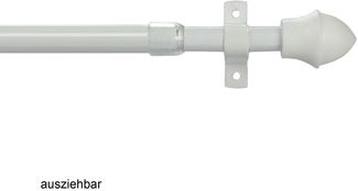 Liedeco Scheibenstange Klassik, Ø 12 mm, 1-läufig, ausziehbar, verschraubt, Kunststoff, Metall