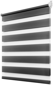 Deswell Doppelrollo Klemmfix ohne Bohren Anthrazit B50 x H150 cm (Stoffbreite 46cm) Rollos für Fenster ohne Bohren für Fenster mit Lichtdurchlässig & Verdunkelnd/Höhe Stufenlos Verstellbar