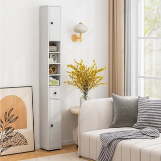 KOMFOTTEU Hochschrank Badezimmerschrank Hochschrank mit Schublade