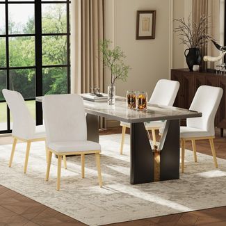COLAMY Gepolsterte Küchenstühle, 4er Set, Moderne Esszimmerstühle mit hoher Rückenlehne, gepolsterte Esstisch stühle mit Massivholzbeinen für Restaurant/Café/Zuhause, Grau