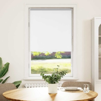 vidaXL Verdunkelungsrollo Weiß 70x130cm Stoffbreite 65,7 cm Polyester 4011876