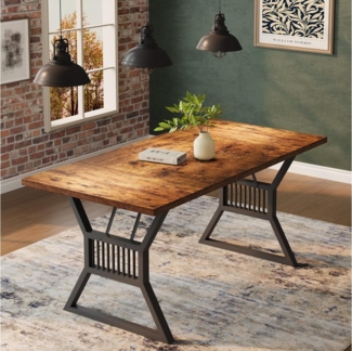 GarveeMore Esstisch Esstisch für 4-6 Personen Industrieller Küchentisch 180 x 75 x 75 cm