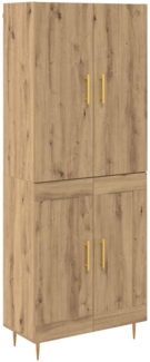 vidaXL Highboard Artisan-Eiche 69,5 x 34 x 180 cm Holzwerkstoff 3416029