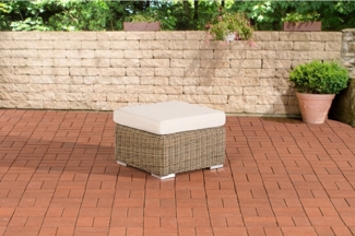 Hocker Bilbao / Madeira Cremeweiss (Farbe: natura)