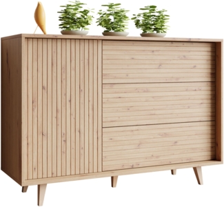 Mirjan24 'Ferido' Sideboard, Laminatplatte Artisan Eiche, 84 x 40 x 120 cm