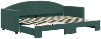 vidaXL Tagesbett Ausziehbar Dunkelgrün 80x200 cm Samt 3197296