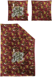 Irisette Flausch-Cotton Bettwäsche Set Monte 8584 rot 135 x 200 cm + 1 Kissenbezug 80x80 cm