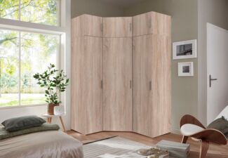 Wimex Schranksystem Münster (Spar-Set, 6tlg: Eckschrank+ 2 Schränke 40cm und 50cm breit+ 3 Aufsatzmodule) Mehrzweckschrank