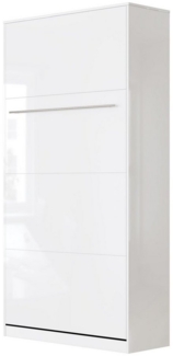SMARTBett Schrankbett SMARTBett Standard 90x200 Vertikal/Hoch Komfort Lattenrost vertikal/hoch, Regale im Korpus, für Matratzen bis 17 cm Höhe