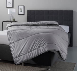 OTTO home Microfaserbettdecke Clarra, Bettdecke 135x200 cm, 155x220 cm, 200x200 cm, Füllung: Polyester, Bezug: Polyester, Bettdecken in grau, Sommer, Winter, 4 Jahreszeiten, Decke