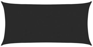 vidaXL Sonnensegel 160 g/m² Schwarz 2x4 m HDPE 311724