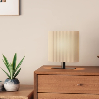 HOME DELUXE Kleine Tischlampe SUKO - Beige
