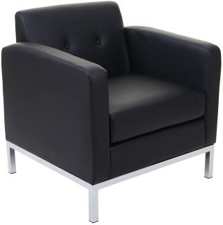 Sessel HWC-C19, Modular-Sofa mit Armlehne, erweiterbar Kunstleder ~ schwarz