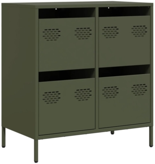 vidaXL Sideboard Olivgrün 68x39x73,5 cm Kaltgewalzter Stahl 851260