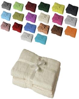 4 x Badetuch 500 g/m² 100x150 cm Naturweiß