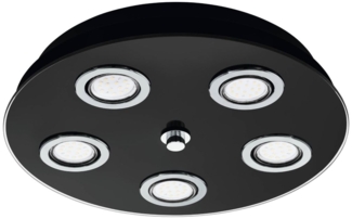 EGLO GRATTINO Deckenleuchte, schwarz, klar