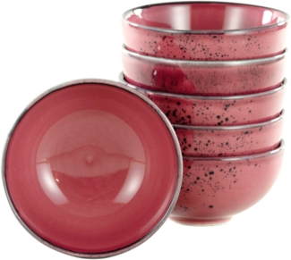 CreaTable 21997 Nature Collection Dip-Schalen Set, berry, 6-teilig (1 Set)