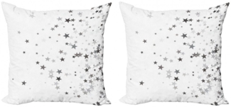 Abakuhaus Kissenbezüge Modern Accent Doppelseitiger Digitaldruck, (2 Stück), Sterne Grau Sterne Celebration
