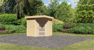 Karibu Holz Gartenhaus "Schwandorf 3", naturbelassen, 2,1x2,2 m (B x T),ohne Anbaudach