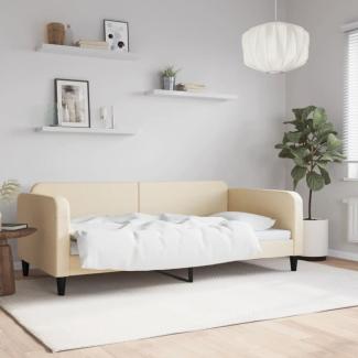 vidaXL Tagesbett Creme 100x200 cm Stoff 354042