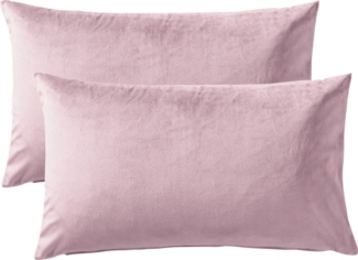 REDBEST Kissenbezug Kissenhülle "Kingsville" im 2er-Pack, Nicky-Velours Uni