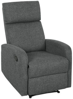 HOMCOM Relaxsessel Fernsehsessel Liegesessel mit Liegefunktion, Verstellbarer Rückenlehne (TV-Sessel, 1-St, Ruhesessel), mit Chenille-Optik für Wohnzimmer Schlafzimmer, Dunkelgrau
